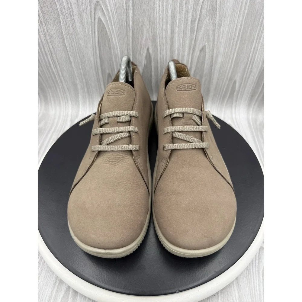 Keen KNX Chukka Safari Plaza Taupe Womens Size 10 Brown Leather Ankle Boots